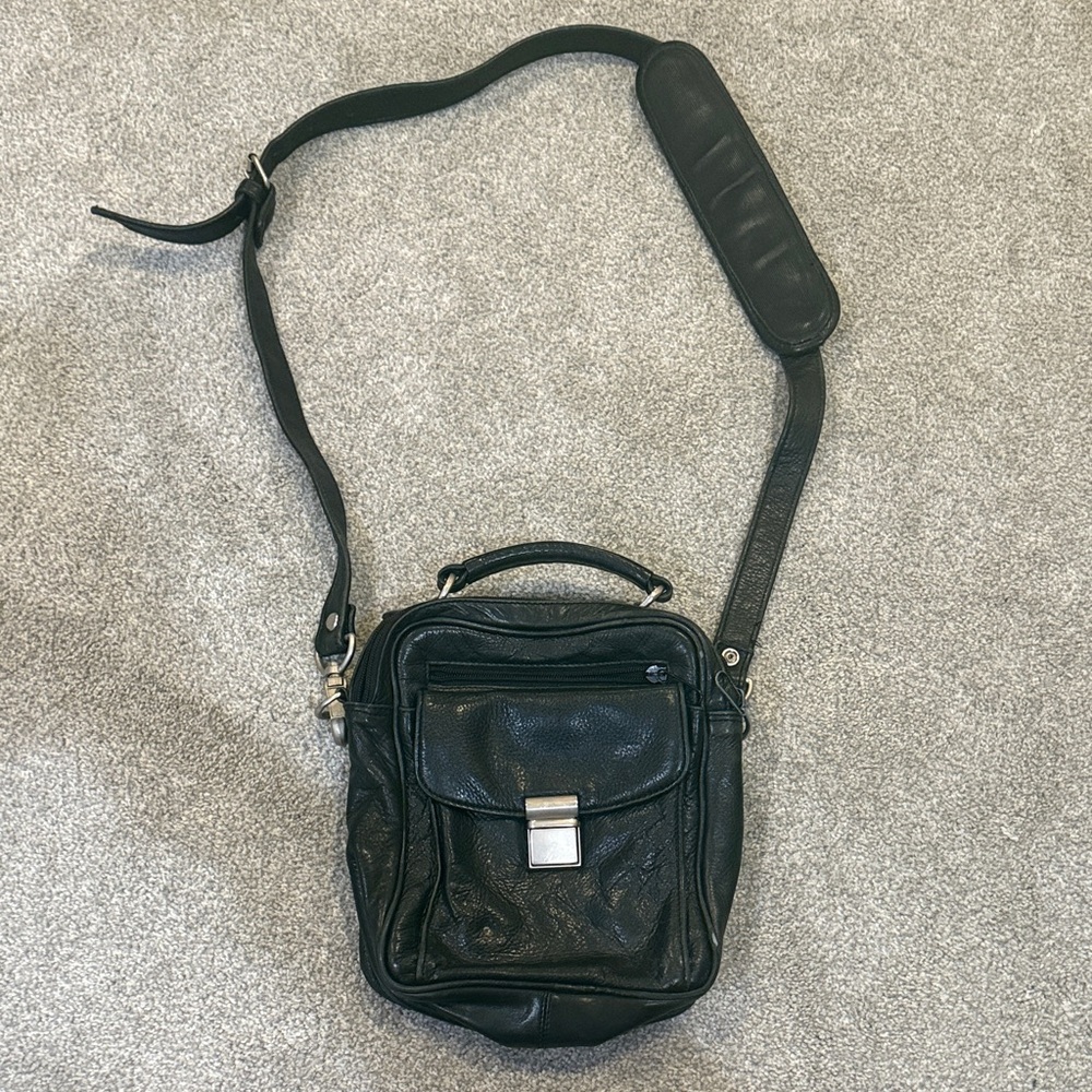 Wilson’s leather Black Leather Crossbody Bag. Incredibly supple
